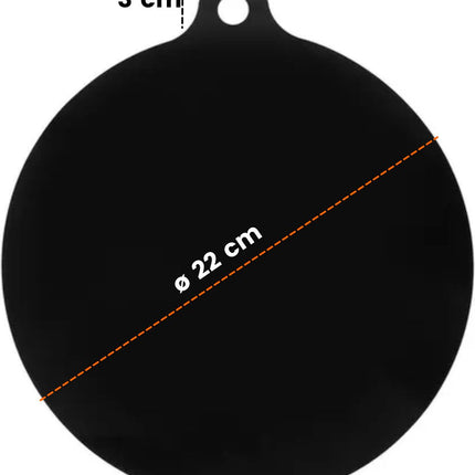 Induction Protector - Pan Coaster - Set of 4 - 22CM - Resistant up to 240 ºC - Silicone - Black.