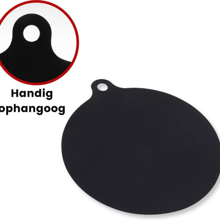 Induction Protector - Pan Coaster - Set of 4 - 22CM - Resistant up to 240 ºC - Silicone - Black.