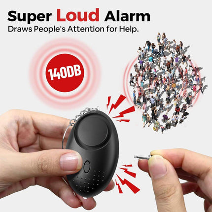 Pieces - 140 dB - Personal Alarm - With LED Flashlight And Keychain - Personal Pocket Alarm - Pepper Spray - Panic Alarm - Anti-Wolf Whistle - Keychain - Portable - For Women, Girls And the Elderly - Repelling / Deterring / Self-Defense.