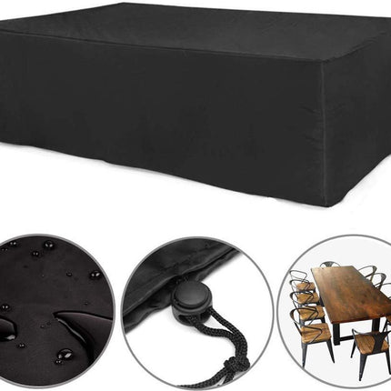 Garden furniture cover - waterproof - durable - 210D Oxford cloth - 240*140*90cm - black - outdoor - Protective cover for garden table and chair - Dustproof and waterproof.