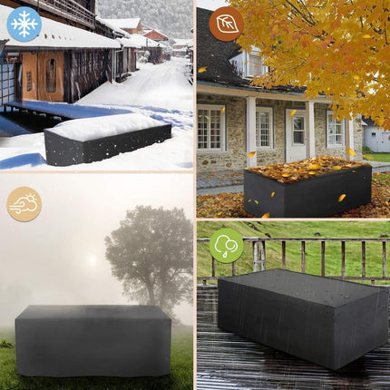 Garden furniture cover - waterproof - durable - 210D Oxford cloth - 240*140*90cm - black - outdoor - Protective cover for garden table and chair - Dustproof and waterproof.