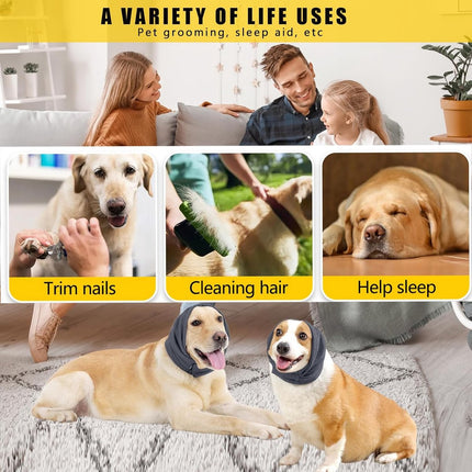 S - Noise-Reducing Ear Protectors for Dogs - Dog Ear Protector - Ear Protector for Dogs - Dog Ear Protector - Dog Ear Protection - Pet Cone - Noise-Dampening Dog Headband - Noise-Reducing Dog Ear Warmer - Keep Warm - Adjustable.