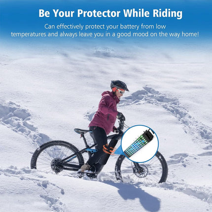 E-Bike Battery Protective Cover - Integrated Battery Cover - Integrated Battery Cover - Battery Cover Electric Bike or E-Bike - Protective Cover for Luggage Rack Battery of Electric Bike - Bicycle Battery Protective Cover - Battery Cover - Universal - Bla.