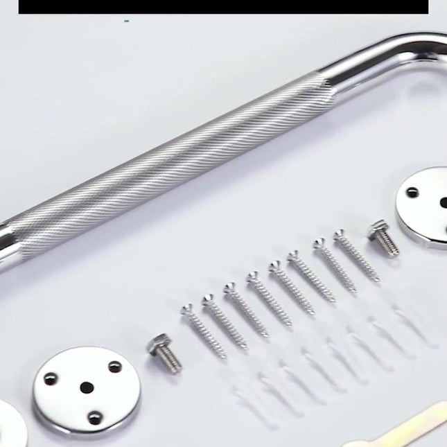Wall Bracket - Extra Grip - Handle/Wall Grab Bar for Bathroom/Shower/Toilet - 30cm - 2 Pieces - Toilet Grab Bar - Bath Grab Bar - Shower Grab Bar - Non-Slip Grab Bar - Bathroom Handle - Bathroom - Kitchen - Stairs - Furniture Hardware - Mounting Hardware.