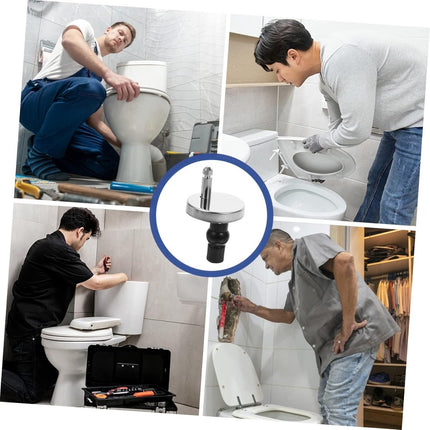 Toilet Seat Hinges - 2 Pieces - Toilet Seat Hinge Set - Universal Hinges for Toilet Seat - Toilet Seat Installation Mounting Set - Stainless Steel - Adjustable - Easy to Install - Replacement Hinges for Toilet Seat - Hinge Replacement Set.