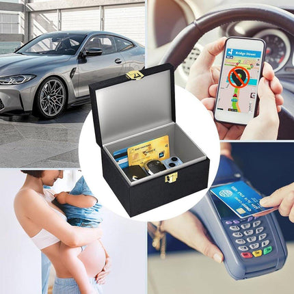 RFID Car Key Anti-Theft - RFID Protective Case Car Key - Protective Case Car Key Box - Car Key Safe - RFID Anti-Theft Box - Faraday Box Car Key - Faraday Box - Keyless Entry Case - Key Pouch - Key Bags - Three-Piece Set.
