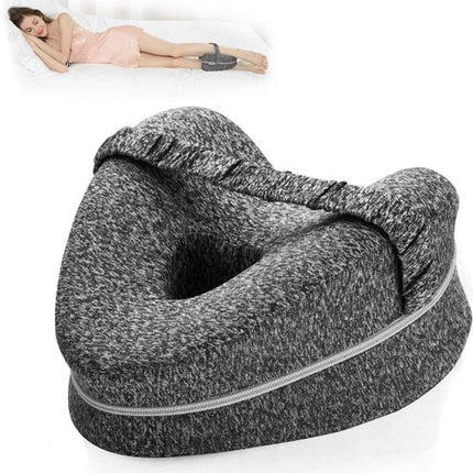 Orthopedic Knee Pillow - Knee Pillow for Bed - Ergonomic Leg Pillow - Side Sleeper Pillow - Knee Pillow for Side Sleepers - Lap Pillow - With Elastic Band - Posture Correction - Relieve Back Pain/Hip Complaints/Osteoarthritis - Heart Shape - Memory Foam G.