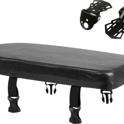 Rear Bicycle Seat - With Footrests - Rear Bicycle Seat - Luggage Carrier Cushion - Bicycle Seat Set - Rear Bicycle Seat - Bicycle Carrier Cushion - Universal - Black - Electric Bicycle/ Bicycles/Electric Scooter - Thickened - Soft.