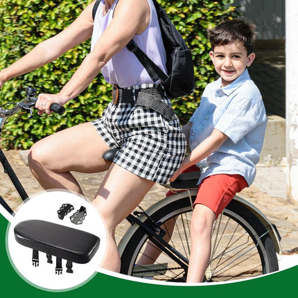 Rear Bicycle Seat - With Footrests - Rear Bicycle Seat - Luggage Carrier Cushion - Bicycle Seat Set - Rear Bicycle Seat - Bicycle Carrier Cushion - Universal - Black - Electric Bicycle/ Bicycles/Electric Scooter - Thickened - Soft.