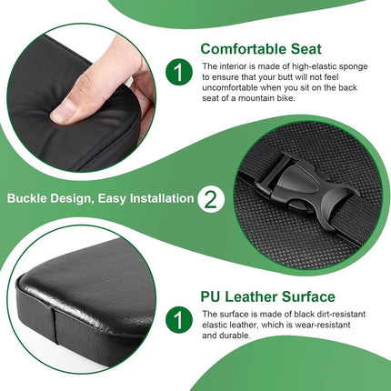 Rear Bicycle Seat - With Footrests - Rear Bicycle Seat - Luggage Carrier Cushion - Bicycle Seat Set - Rear Bicycle Seat - Bicycle Carrier Cushion - Universal - Black - Electric Bicycle/ Bicycles/Electric Scooter - Thickened - Soft.
