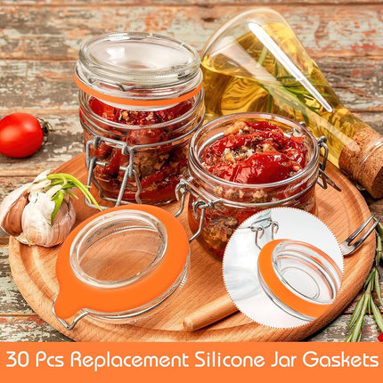 Canning Rings - Silicone Rings, Dye-Free Gasket - Gasket 16 Pieces - 70 mm x 95 mm x 2.2 mm - Rubber Canning Jar Rings - Standard Size For Fido Canning Jars, among others - Reusable - Replacement Canning Rings - Replacement Rubber Gaskets.