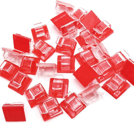 Cable Clips - 100 Pieces - Cable Holder - Halloween - Christmas - Nail Clip - Cable Tie - Clips - Cable Channel - Ties - Cable Lock - Cable Channels - Roof Hooks - Cable Clamp - Transparent - Strong clamping force - very for Party / Halloween / Christmas.