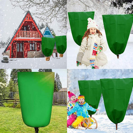 Frost Protection Plant Cover - 2 Pieces - Plant Cover - Frost Non-Woven Fabric - Plant Protective Covers - Plant Protection - Winter Protective Cover Tree/Plant - 80x100cm - Anti-Frost Protective Cover Plants - Winter Cover - Durable - Zipper - UV Permeab.