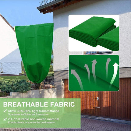 Frost Protection Plant Cover - 2 Pieces - Plant Cover - Frost Non-Woven Fabric - Plant Protective Covers - Plant Protection - Winter Protective Cover Tree/Plant - 80x100cm - Anti-Frost Protective Cover Plants - Winter Cover - Durable - Zipper - UV Permeab.