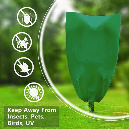 Frost Protection Plant Cover - 2 Pieces - Plant Cover - Frost Non-Woven Fabric - Plant Protective Covers - Plant Protection - Winter Protective Cover Tree/Plant - 80x100cm - Anti-Frost Protective Cover Plants - Winter Cover - Durable - Zipper - UV Permeab.