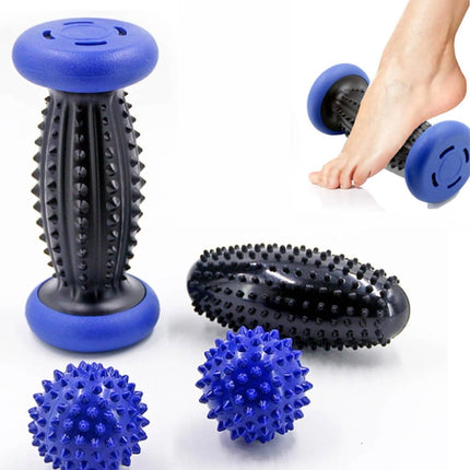 Foot Massage Roller - With 3 x Massage Balls - Foot Massage - Foot Reflexology - Plantar Fasciitis - Foot Roller - Massage Ball - Foot Massage - Massage Roller - Trigger Point Ball - Foot Massage Device - Foot Roller - Feet Massage Muscle Fascia Release B.
