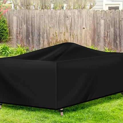 Waterproof Garden Set Protective Cover with Drawstring and Good Drainage - W242 x L160 x H100CM - Black Garden Furniture Cover - Garden Furniture Cover - Garden Set Cover - Lounge Set Cover - Garden Table Cover.