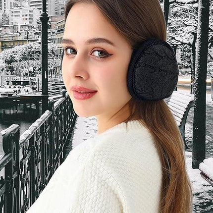 Warm Ear Warmers - Ear Warmer - Classic Winter Ear Warmers - Fleece Ear Warmers - Wraparound Sturdy Soft Comfortable Plush - Fleece Headband - Ear Warmer Hat - Sports Headband Hairband - Cycling Walking Winter Sports - Unisex - Women / Men - Black.