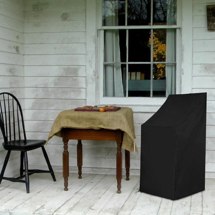 Garden Chair Cover - Waterproof Protective Cover for Garden Furniture - Protective Cover for Garden Chairs - Cover Suitable for Stackable Chairs - 89*89*120/89cm - Black - 210D Oxford Cloth - Waterproof - Durable - Garden Furniture Covers - Garden Furnitu.