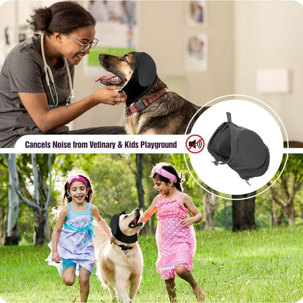 S - Noise-Reducing Ear Protectors for Dogs - Dog Ear Protector - Ear Protector for Dogs - Dog Ear Protector - Hearing Protection for Pets - Pet Cone - Noise-Dampening Dog Headband - Noise-Reducing Dog Ear Warmer - Blue.