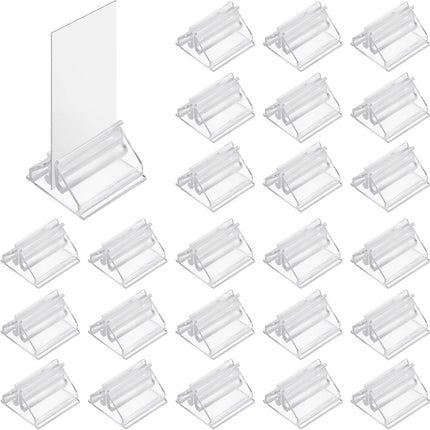 Acrylic Stand - 36 Pieces - Photo Stand - Card Holder - Acrylic Place Card Holders - Plastic - Coin Stand - Photo Holder - Menu Card Holder, Photo Holder with Slot - Table Card Holder - For Table Numbers, Name Cards, Wedding Cards - Photo Displays.