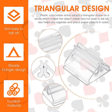 Acrylic Stand - 36 Pieces - Photo Stand - Card Holder - Acrylic Place Card Holders - Plastic - Coin Stand - Photo Holder - Menu Card Holder, Photo Holder with Slot - Table Card Holder - For Table Numbers, Name Cards, Wedding Cards - Photo Displays.