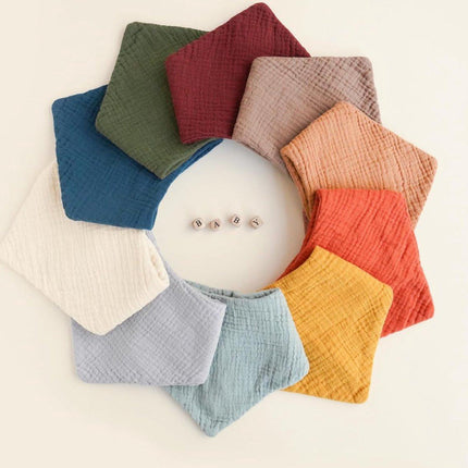 Baby Bibs - Set of 10 - Soft - Washable - Bibs - Drool Bibs - Drool Cloths for Babies and Children - Baby Bibs - Burp Cloths - Baby Neck Scarf - Adjustable Snap Fastener - Perfect for Feeding, Drooling, and Clothing Protection.