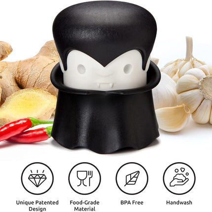 Garlic Press - Professional Garlic Crusher - Creative Multifunctional Garlic Chopper - High Quality Garlic Crusher Mincer - Works on Herbs, Ginger, Nuts, Chili Garlic Grinder - Funny Cooking Gifts Gadgets.