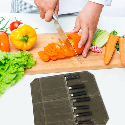 Chef Tools Protector - Roll Case Knife Folder - Cookware - Chef's Fashion - Knife Folder - Knife Bag - Storage Bag - Knife Set Storage Bag - Knife Case for 12 Knives - Kitchen Set - Chef Knife Roll Bag - Portable Knife Bag - Knives Not Included!.