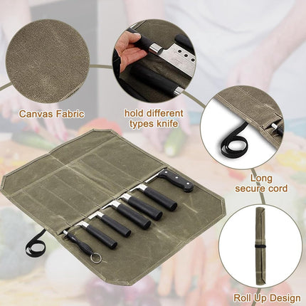 Chef Tools Protector - Roll Case Knife Folder - Cookware - Chef's Fashion - Knife Folder - Knife Bag - Storage Bag - Knife Set Storage Bag - Knife Case for 12 Knives - Kitchen Set - Chef Knife Roll Bag - Portable Knife Bag - Knives Not Included!.