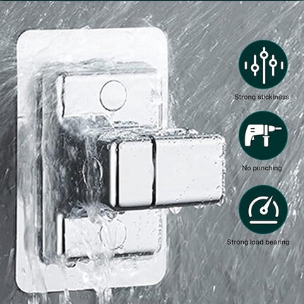 Shower Head Holder - 360° Adjustable - Hand Shower Holder - Strong Paste - Water Resistant - No Drilling Required - Moisture Resistant - Self-Adhesive - Rotatable - Chrome - Universal - Shower Rail - For Bathroom Replacement Shower Head Holder.