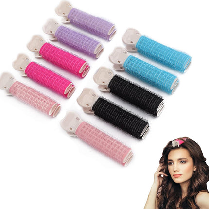 Volume Clips - 10 Pieces - Hair Clips - Hair Rollers - Heatless Curls - Curls Without Heat - Adhesive Rollers - Fixing Clip - Rollers - Curlers - Self-Adhesive - Heatless Curls - Volume Clips - For All Hair Types - No Damage to the Hair.