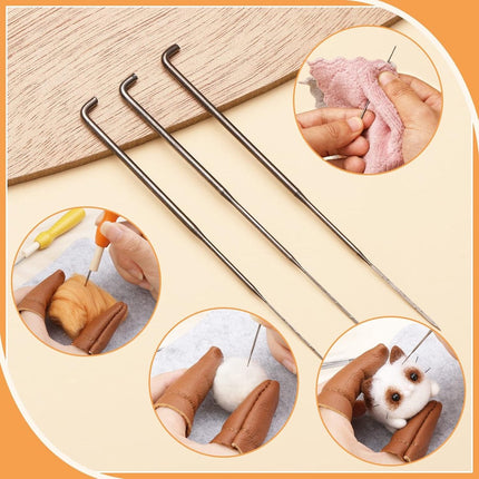 Needle Felting - 45-Piece Starter Set - Crafts for Girls - Crafts for Boys - Incl. Tools - Needle Felting - Kit - Carded Wool - Felting Needles - Children's Sewing Set - Forest Animals - For DIYers, Home Decor, Birthday Gift.