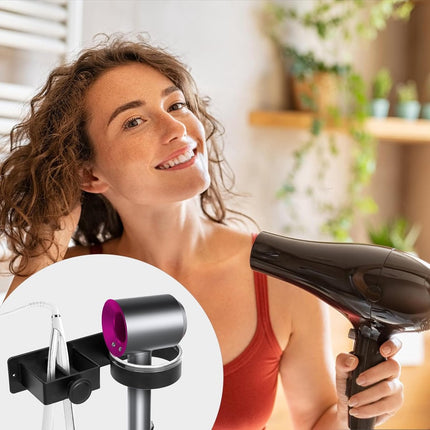 Hair Dryer Wall Bracket Holder - Hair Dryer - Hair Dryers - Hair Dryer Holders - Bathroom Hanging Rack - Hair Dryer Brush - Hair Dryer Holder - Wall Mount - Self-Adhesive - Universal - Hair Dryer - Wall Mount - For Hotel, Bathroom, Living Room, Barbershop.