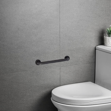 Wall Grab Bar - Extra Grip - Handle / Wall Grab Bar for Bathroom / Shower / Toilet - 30 Cm - Toilet Grab Bar - Bath Grab Bar - Shower Grab Bar - Non-Slip Grab Bar - Bathroom Handle - Bathroom - Stairs - Complete Installation Accessories - Matte Black.