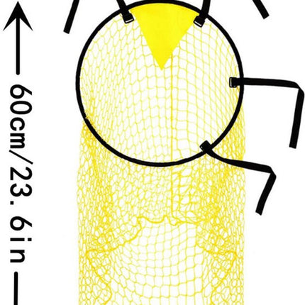 Cross Target with Ball Net - Football Training Equipment - Football Net - Football Goal - Football Kick Net with Adjustable Straps - Football Top Corner Goal Net Goals for Children - Shooting Accuracy Training Practice - Yellow - 1 Piece.