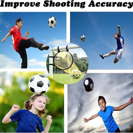 Cross Target with Ball Net - Football Training Equipment - Football Net - Football Goal - Football Kick Net with Adjustable Straps - Football Top Corner Goal Net Goals for Children - Shooting Accuracy Training Practice - Yellow - 1 Piece.