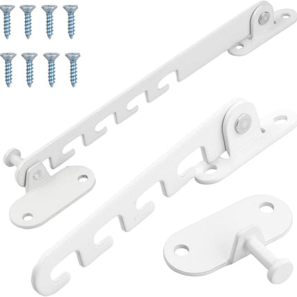 Pieces Window Stopper - Window Limiter - Window Security - Child Lock for Window - Window Tilt Regulator for Adjusting the Window Opening - Suitable for Any Window - Window Lock - Locks for Windows - Child Lock - Safety - Frame Lock - Small Lock - White.