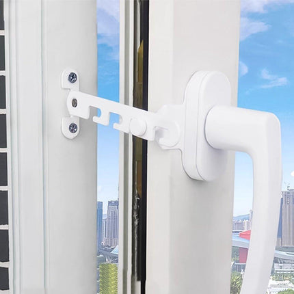 Pieces Window Stopper - Window Limiter - Window Security - Child Lock for Window - Window Tilt Regulator for Adjusting the Window Opening - Suitable for Any Window - Window Lock - Locks for Windows - Child Lock - Safety - Frame Lock - Small Lock - White.