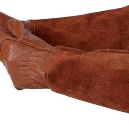 1 pair - garden gloves for ladies/gentlemen - thorn-resistant cowhide leather - rose/blackberry pruning - long forearm protection, thorn- and cut-resistant garden gloves with long, heavy leather glove.
