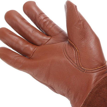 1 pair - garden gloves for ladies/gentlemen - thorn-resistant cowhide leather - rose/blackberry pruning - long forearm protection, thorn- and cut-resistant garden gloves with long, heavy leather glove.