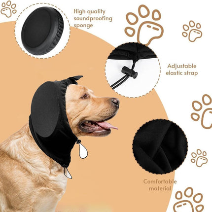 XL - Noise-Reducing Ear Protectors for Dogs - Dog Ear Protector - Ear Protector for Dogs - Dog Ear Protector - Hearing Protection for Pets - Pet Cone - Noise-Dampening Dog Headband - Noise-Reducing Dog Ear Warmer - Blue.