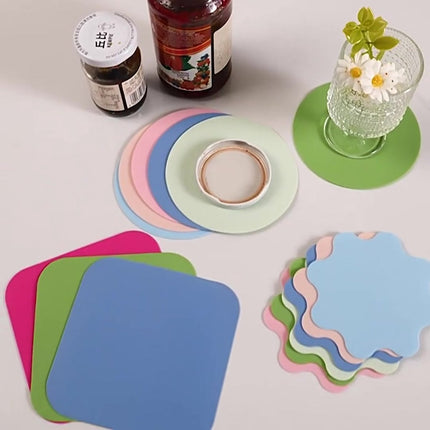 Can Opener - 8 Pieces - Rubber Jar Openers - Rubber Bottle Opener Gripper Pad - Coasters - Cap Opener - Jar Opener - Multifunctional Jar Opener for Seniors - Kitchen Coasters - Aids for the Elderly - Kitchen Aid - Arthritis Weak Hands.