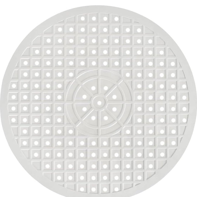 Sink Mat - ø 31 Cm - Sink Mats - For Sink - Round Sink Mat - Washbasin Mat - White Round Rubber Sink Mat - Tpr Material - Rubber Countertop Mat Sink - For Kitchen Sink Floor, Cutlery And Glassware - Washbasin Mat - White - 1 Piece.