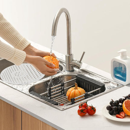 Sink Mat - ø 31 Cm - Sink Mats - For Sink - Round Sink Mat - Washbasin Mat - White Round Rubber Sink Mat - Tpr Material - Rubber Countertop Mat Sink - For Kitchen Sink Floor, Cutlery And Glassware - Washbasin Mat - White - 1 Piece.