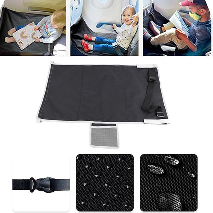 Airplane Bed - Baby Bed - Airplane Beds - Airplane Bed - Airplane Footrest - Must Have For Traveling - Ideal For Airplanes And Cars - Comfortable - Washable - Compact And Portable - Black.
