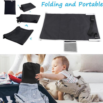 Airplane Bed - Baby Bed - Airplane Beds - Airplane Bed - Airplane Footrest - Must Have For Traveling - Ideal For Airplanes And Cars - Comfortable - Washable - Compact And Portable - Black.