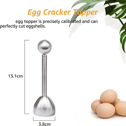 Eggshell Cutter - Stainless Steel - Egg Cutters - Eggshell Opener - Egg Decapitator - Egg Topper - Egg Unchopper - Egg Slicer - Kitchen Utensils - Silver - 1 Piece - Dishwasher Safe.