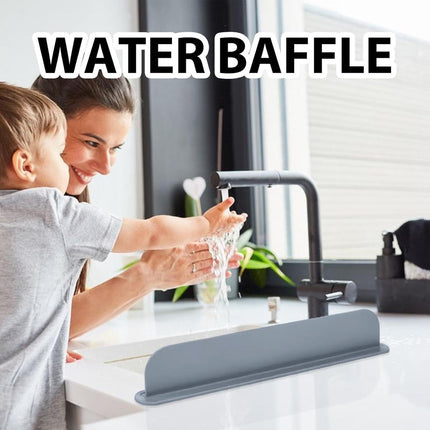 Sink Protection Mat - Countertop Accessories - Silicone Mat for Faucet - Sink - Drying Mat - Against Water - Kitchen Countertop Drying Mat - Kitchen Sink Splash Guard - For the Kitchen Faucet Basin - Reusable - Anti-Splash - Grey.