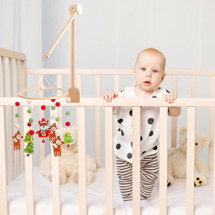 Playpen Mobile - Mobile Holder - Crib Mobile - Wooden Baby Mobile Holder - Wooden Musical Mobile Holder - Wooden Baby Mobile Holder - Wooden Playpen Mobile Holder - Baby Room Decoration - Adjustable Arm for Playpen - Easy to Mount - Adjustable - For Playp.